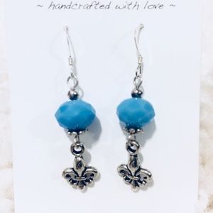 Sterling Silver Fleur de Lis Earrings